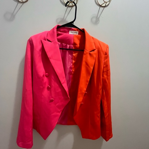 Vestique orange and pink born to stand out blazer - Picture 2 of 5